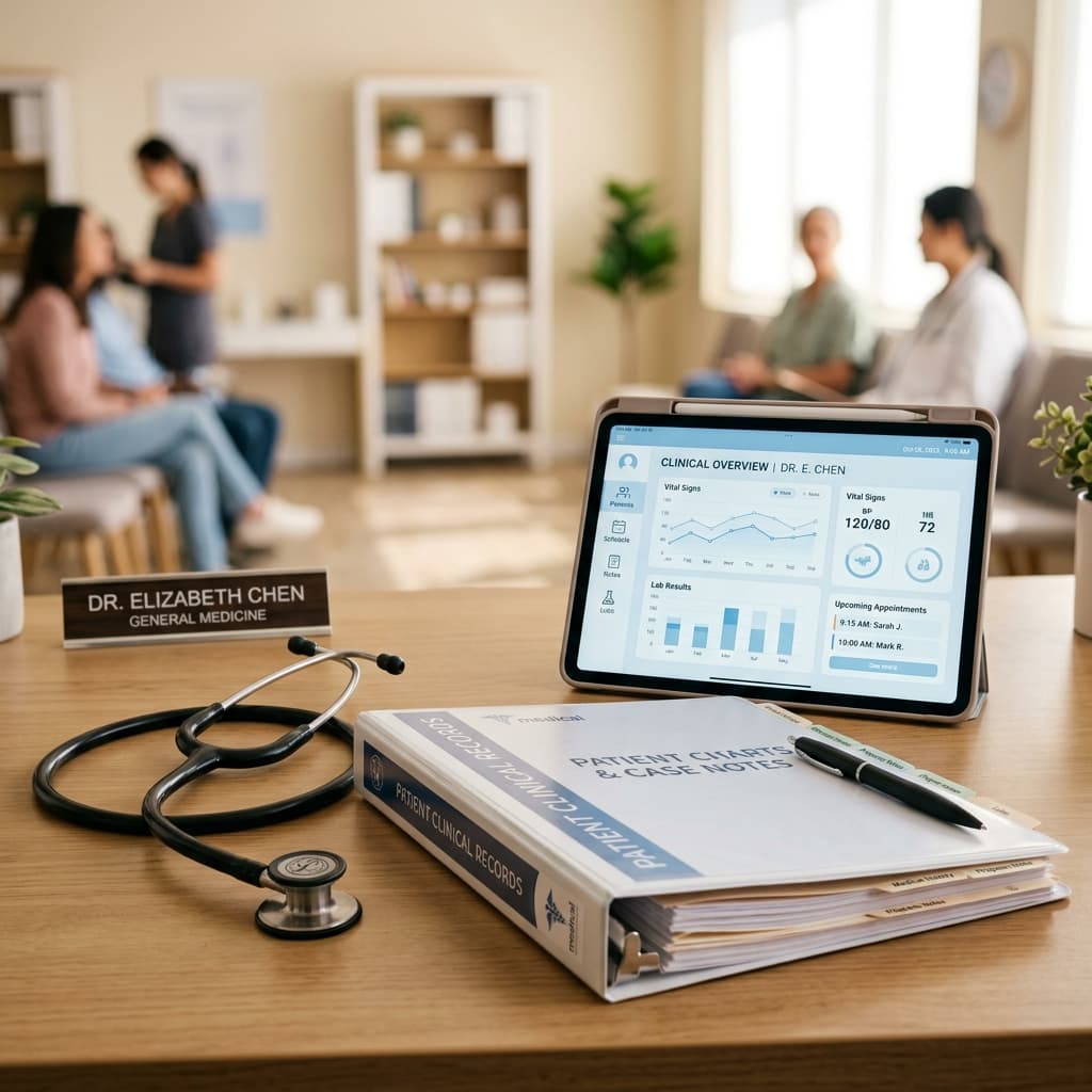 Patient charts, diagnostic tools, and case files. Every treatment protocol is meticulously planned based on the latest medical evidence.
