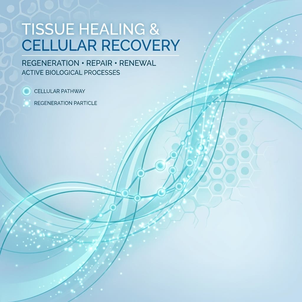 Active biological processes: Advanced cell matrices and bioactive dressings accelerate cellular renewal and structural dermal repair.